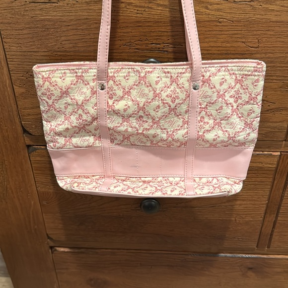 Longaberger breast cancer bow ribbon hope purse bag - Picture 3 of 5